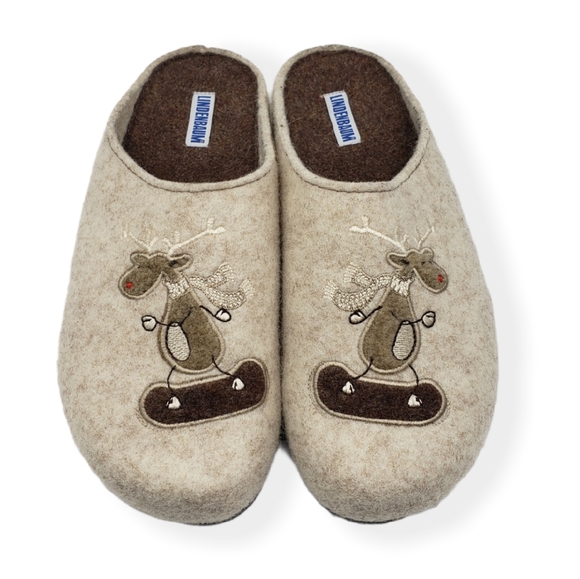 Lindenbaum Shoes - New Lindenbaum Clog Slippers Reindeer Wool Size 39